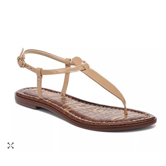 Sam Edelman Gigi Thong Sandal Almond Color SZ - Picture 1 of 7